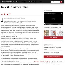 Invest In Agriculture