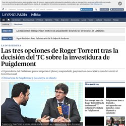 Las tres opciones de Roger Torrent tras la decisión del TC sobre la investidura de Puigdemont