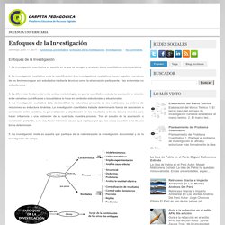 Enfoques de la Investigación