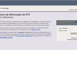 FCT—Sistema de Informação de Ciência e Tecnologia // Investigadores/Outros Utilizadores