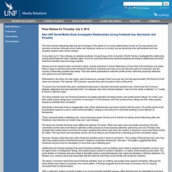 Mobile - - Media Relations - New UNF Social Media Study Investigates Relationships among Facebook Use, Narcissism and Empathy