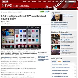 LG investigates Smart TV 'unauthorised spying' claim