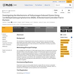 Investigating the Mechanisms of Hallucinogen-Induced Visions Using 3,4-Methylenedioxyamphetamine (MDA): A Randomized Controlled Trial in Humans