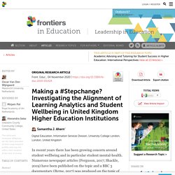Making a #Stepchange? Investigating the Alignment of Learning Analytics and Student Wellbeing in United Kingdom Higher Education Institutions