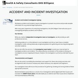 Accident and Incident Investigation Sydney