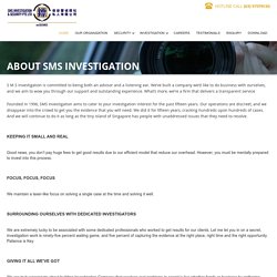 About SMS Investigation