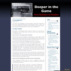 Deeper in the Game