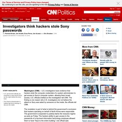 Investigators: hackers stole Sony passwords