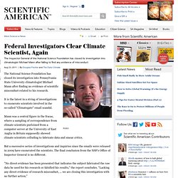 Federal Investigators Clear Climate Scientist, Again