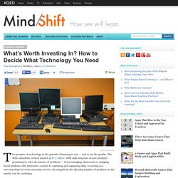 What’s Worth Investing In? Criteria for Choosing Technology for Learning