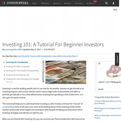 Investing 101: Introduction