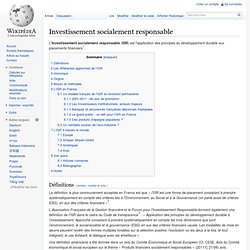 Investissement socialement responsable - Wikip?dia