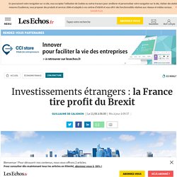 Investissements étrangers : la France tire profit du Brexit