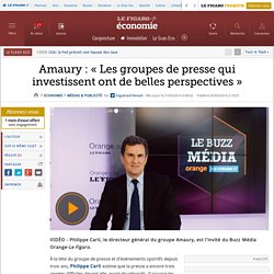 Amaury : « Les groupes de presse qui investissent ont de belles perspectives »