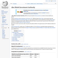 fev 1977 : Abu Dhabi Investment Authority