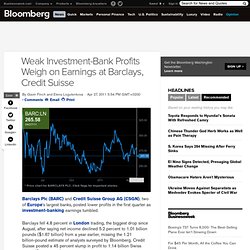Credit Suisse Net Drops 45% on Investment Bank, Debt Charge