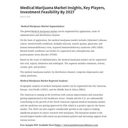 Medical Marijuana Market Insights, Key Players, Investment Feasibility By 2027 – Telegraph