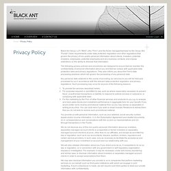 Black Ant Investment Management > Privacy Policy