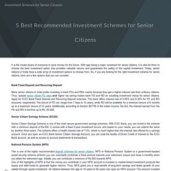 Investment Schemes for Senior Citizens