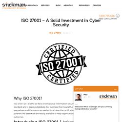 ISO 27001 – A Solid Investment in Cyber Security