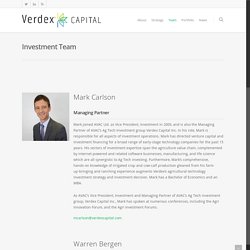 Investment Team - Verdex Capital