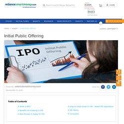Investments in IPO - Benefits and UPI Process to Apply for IPO
