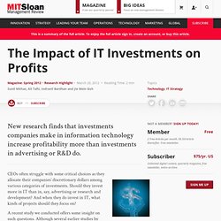 The Impact of IT Investments on Profits