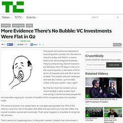 More Evidence There’s No Bubble: VC Investments Were Flat in Q2