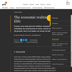 ESG Investor Survey: The economic realities of ESG