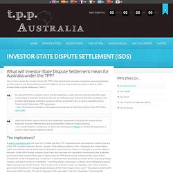 Investor-State Dispute Settlement (ISDS)