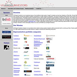 U.S. Angel Investors - Silicon Valley and San Francisco Bay Area angel investor, venture capital, startup network