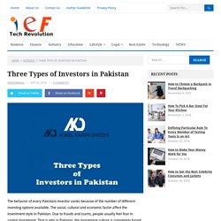 Three Types of Investors in Pakistan