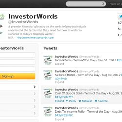 Investor Words Tweets