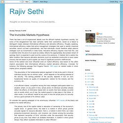 .Rajiv Sethi Invincible Markets Hypoths.