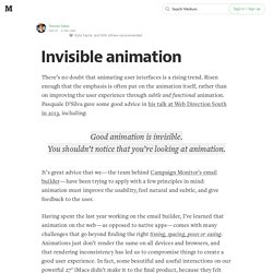 Invisible animation