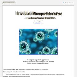Invisible Microparticles in Food can Deliver Vaccines, Drugs and More...