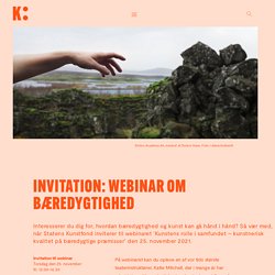 Invitation: webinar om bæredygtighed