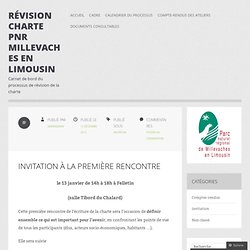 Révision charte PNR Millevaches en Limousin