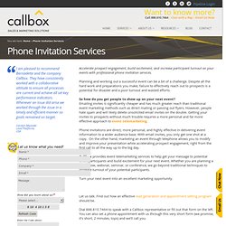 Phone Invitation Services