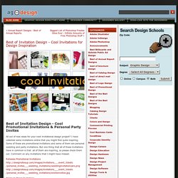 Best of Invitation Design - Cool Invitations for Design Inspiration