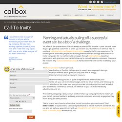 Call-to-Invite Telemarketing