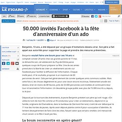 France : 50.000 invités Facebook à la fête d'anniversaire d'un ado