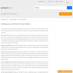 Inviting your customers to leave reviews – Support Center