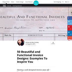 Invoice Design: 50 Examples To Inspire You