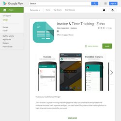 Invoice & Time Tracking - Zoho