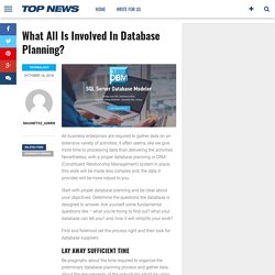 What All Is Involved In Database Planning?