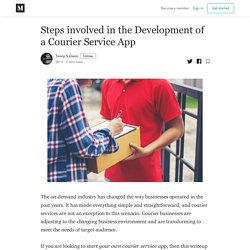 Steps involved in the Development of a Courier Service App