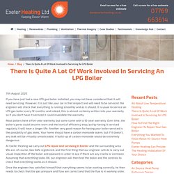 There Is Quite A Lot Of Work Involved In Servicing An LPG Boiler