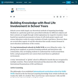 Building Knowledge with Real Life Involvement in School Years: michaelharley — LiveJournal
