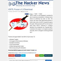 IOCTL Fuzzer v1.2 Download ~ THN : The Hacker News